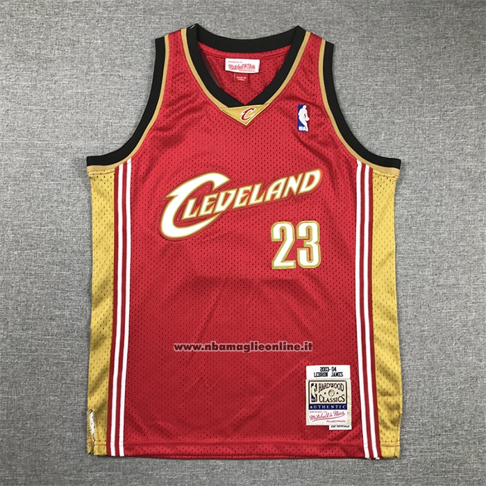 Maglia Bambino Cleveland Cavaliers LeBron James #23 Mitchell & Ness 2003-04 Rosso
